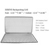 DZRZVD-The Bushcraft Foldable Backpacker's Grill Grate-Welded Stainless Steel Mesh (Upgrade