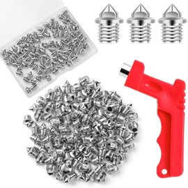 Track Spikes, 50 Pieces Track Spikes for Track Shoes, 0.45 Grams Lightweight Replacement Spikes with Spike Wrench for Track and Field Sprinting or Cross Country Golf Fishing