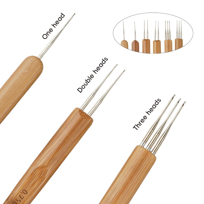Septe 6Pcs/Set Dreadlock Crochet Hook for Hair,Dreadlock Crochet Hook Needle