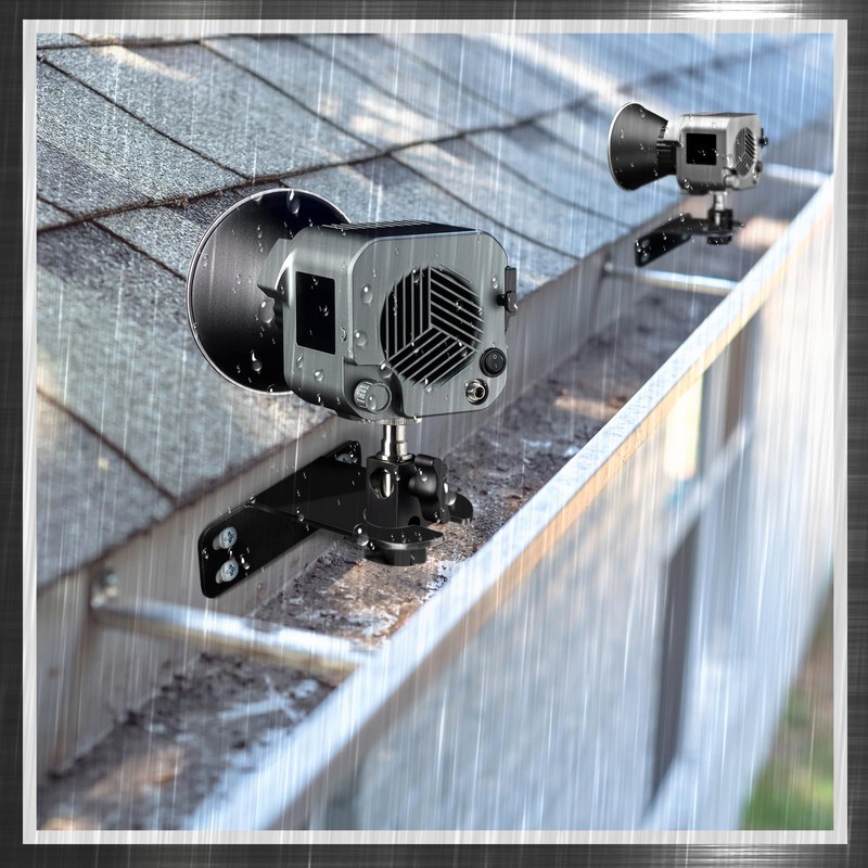 Blulu 2 Pcs Landscape Lighting Gutter Mount Weatherproof Gutter Mount