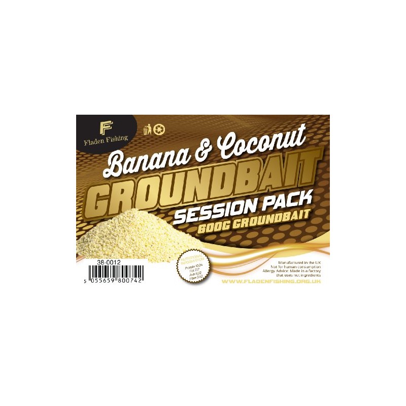 Session Pack Banana & Coconut Groundbait - Yellow, 600 g