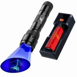 FARSAIL Black Light Flashlight 365nm, High Power UV Flashlight BlackLights, UV Blacklight Flashlight for Curing UV Glue, Leak Detector, Pet Urine Stain and More