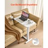 VEVOR Overbed Table, Mobile Bed Side Table with 4 Hidden