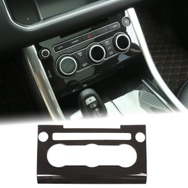 Carbon Fiber Style ABS Plastic Center Console Air Conditioning Panel Frame Cover Trim For RR Sport 2014-2017