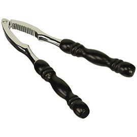 Fackelmann Nutcracker with Grip of Zinc/Wood, Black/Silver, 17 x 7.9 x 2 cm