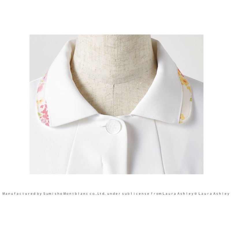 Laura Ashley LW803-12 Women's Nurse Jacket, off white/america pink
