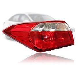 DuYouG For 2014 2015 2016 Kia Forte Halogen Tail Light Rear Light Rear Brake Lamp Assembly Red Clear Housing Left Driver Side LH