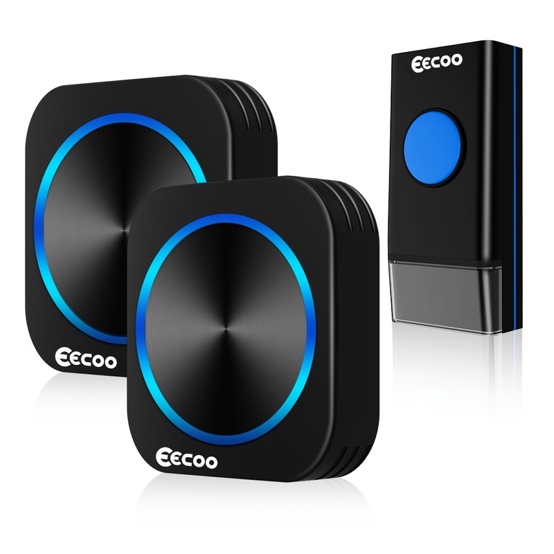 Wireless Doorbell, EECOO Wireless Bell Waterproof Set, Wireless Doorbell, 58
