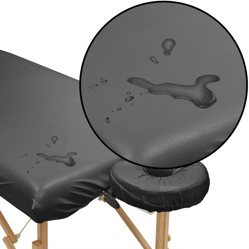 Saloniture 2-Piece Waterproof Massage Table Sheet Set - Includes Machine