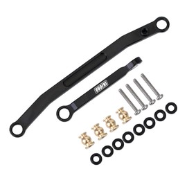 INJORA Steering Rod Tie Links for SCX24 Gladiator Bronco C10 JLU Deadbolt B17 1/24 RC Crawler, Aluminum（Black）