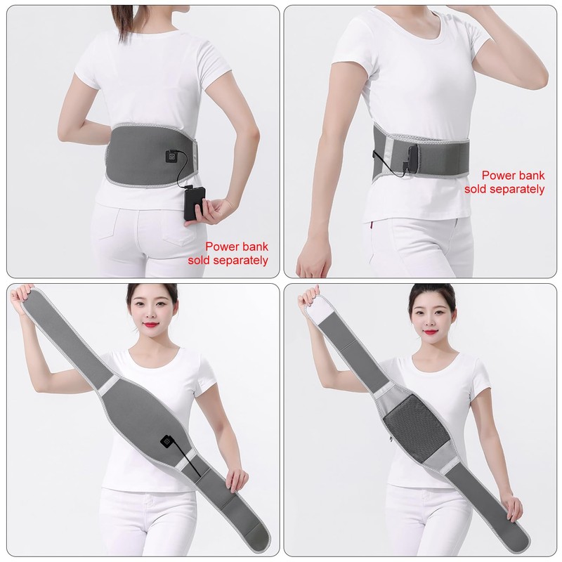 Carbon Fiber Heating Belt with 3-Temperature Settings, Waist Trimmer &