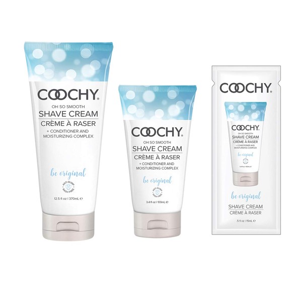 Coochy Water Based Shave Cream Skin Protection OH SO ORIGINAL (Safe for All Body Parts Including Face and Intimate Areas) - Size 16 Oz