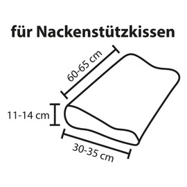 Traumschlaf Universal Cover for Neck Support Pillow Taupe, L-XL, Height 11-14 cm