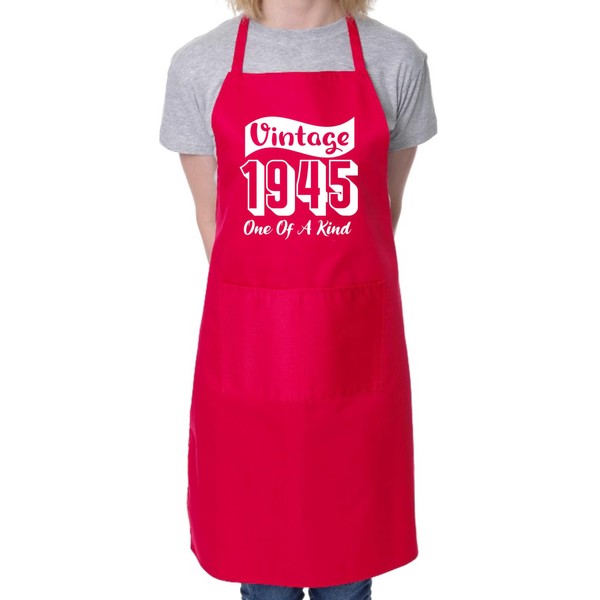 Print4U 80th Birthday Vintage 1945 Age 80 Funny Apron Novelty