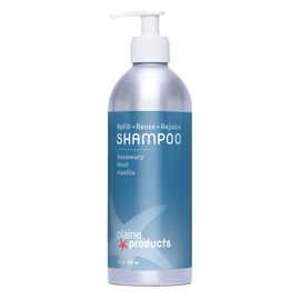 Plaine Products Eco-Friendly Shampoo - Rosemary, Mint, Vanilla - Sulfate Free, 16oz (Refillable Bottle with pump)