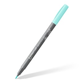 Staedtler Brush Pen Pigment Arts, Mint, Premium Pigmented Drawing Ink, Brush Tip for Variable Line Width, Waterproof, Quick-Drying, Brush Pen Single Pen, 371-505