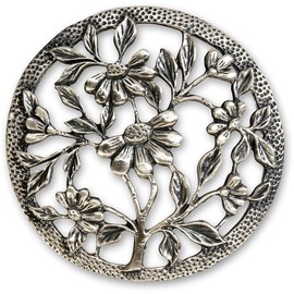 Craftprokits Pewter Lid - Flowers