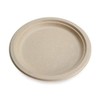 100% Compostable Disposable Paper Plates Bulk [9" 50 Pack], Bamboo