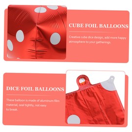 COLLBATH 8pcs Cube Dice Aluminum Foil Balloons Large Square Shaped Foil Balloons Wall Decor for Baby Shower Wedding Birthday Party Decorations