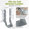 Mixiflor 25 Pcs 2x6 Joist Hangers for Wood, 20 Gauge