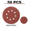 SUPBICCO 50 PCS 40 Grit 5 Inch 8 Hole Sanding