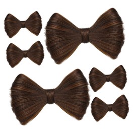 Gatuida 6pcs Bowknot Hair Bun Clips for Women Lightweight Fake Hairpieces Decorative Barrettes for Volume Boost Multi Occasion Styling Accessories for Parties Weddings Casual Wear
