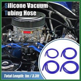 Motoforti 4PCS 3.3FT Silicone Vacuum Tubing Hose 5/32" 1/4" 5/16" 3/8" ID 130PSI Max Pressure Blue Long-lasting