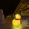 Chick with Scarf Decor Lights Yellow Chick Flat Garden Sculpture