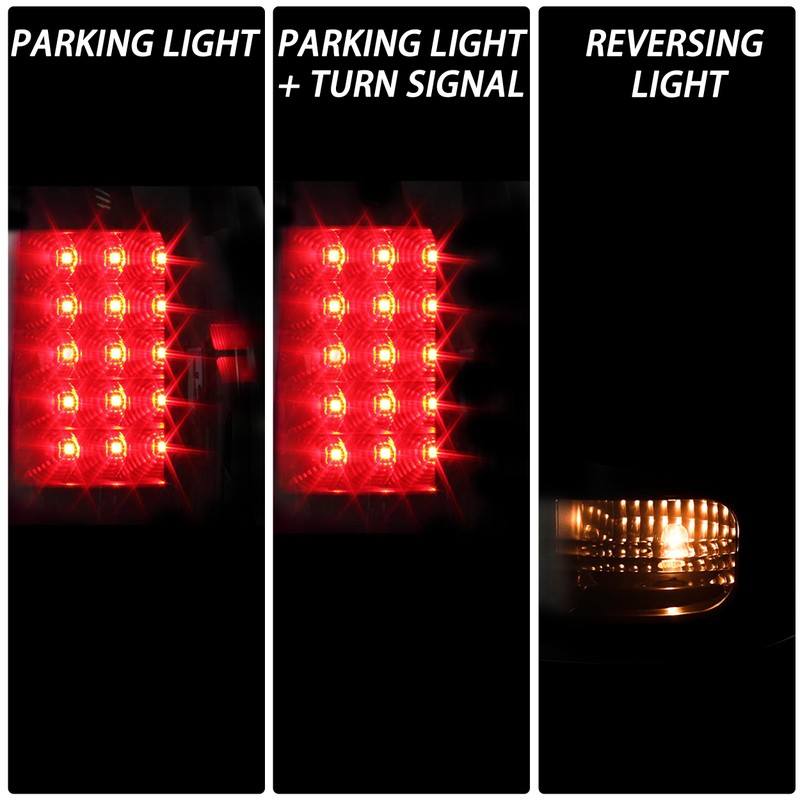 KAKABAS Smoked Black LED Tail Light Compatible with Dodge RAM