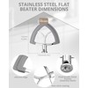 HOMGEN Flex Edge Beater for KitchenAid Mixer, Stainless Steel Flat