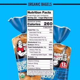 Dave’s Killer Bread Organic Boomin Berry Bagels(2 Packs-10 Units x Pack)
