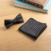 Wedding Style TC-0000 Bow Tie & Chief Set, grey |