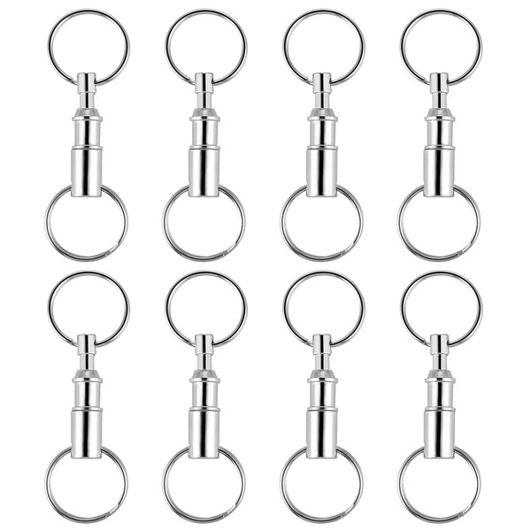 Thinp Pack of 8 Key Rings with Quick Release Removable
