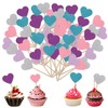JJUNW Hearts Cupcake Decoration, Pack of 50 Heart Cupcake Toppers,
