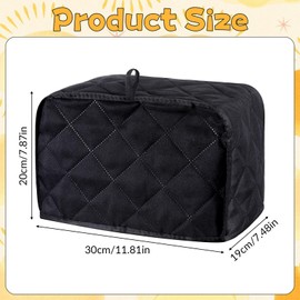 Toaster Cover 2 Slice, Polyester Fabric Quilted 11.81x7.5x7.9in Universal Size Toasters Dusts Covers Dust-proof Cover for Small Kitchen Appliances (Appliance NOT Included)