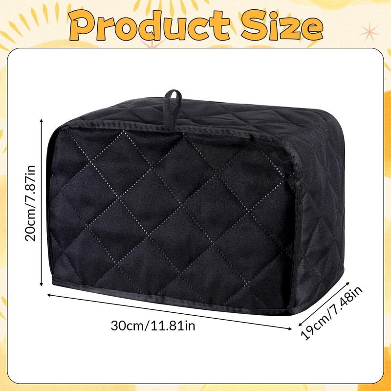 Toaster Cover 2 Slice, Polyester Fabric Quilted 11.81x7.5x7.9in Universal Size