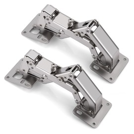 2 Pack 170° Door Hinge, Full Overlay Concealed for Corner Kitchen Cabinet Replacement Hardware Cupboard Folded Folden Door