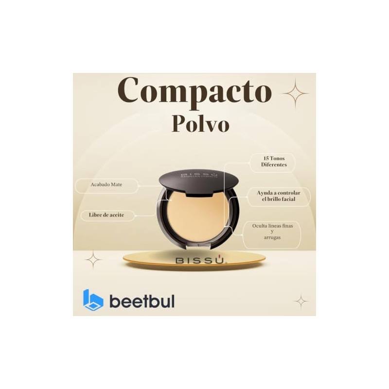 Kit de maquillaje y exfoliación – Polvo compacto Bissú +