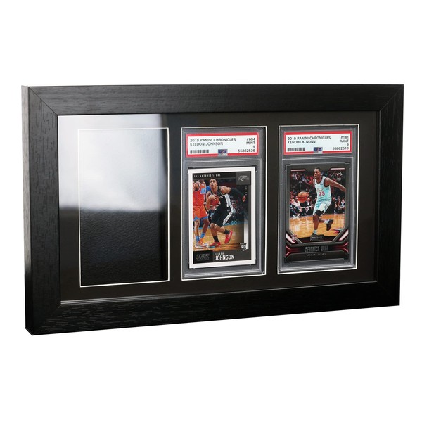 Bivitre PSA Graded Card Display Frame - Wall Mount Baseball Trading Card Display Case ONLY fit for 3 PSA Rating Cards, Display for Basketball Football Hockey Pokemon MTG Yugioh Cards (3,PSA)
