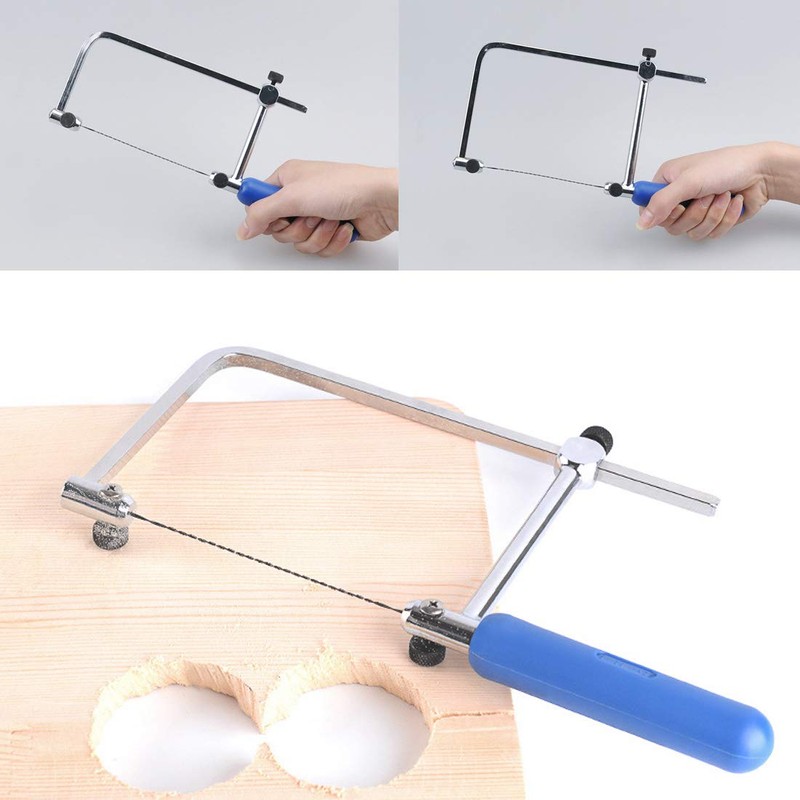 Adjustable Saw, Multi-Purpose Jewellery Hacksaw U-Shaped Saw Frame with 2
