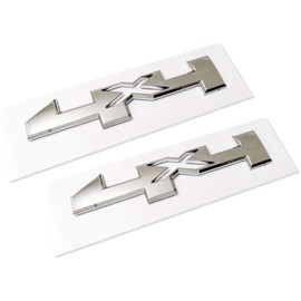2pcs New 4 X 4 Door Emblem Badge 4x4 Nameplate 3D Replacement Compatible with Silverado Sierra 1500 2500HD 3500HD (Chrome)