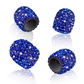 Rhinestone Decor Car Tire Valve Cap for Fall Gift, 4 Counts Tire Stem Valve Cap, Universal Tire Stem Caps for Cars, Motorcycles and Trucks, Girl Car Accessories, Car Gadgets:_Pink_one-size