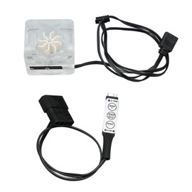 Water Cooling Flow Meter G1/4 Thread 8 Impeller 3 Way Durable Acrylic Revolving Speed Meter for Computer White