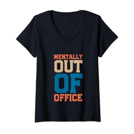 Womens Funny Mentally Out of Office Filipina Beauty Tips V-Neck T-Shirt
