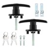 Truck Cap Camper Shell T-Handle Lock Latch Replacement Kit -