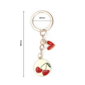MUCOOS Cherry Keyring, Cute Keyring, Gift for Girls, Keyring for Women, Gifts for Girlfriend, Gifts for Women for Birthday, multicoloured