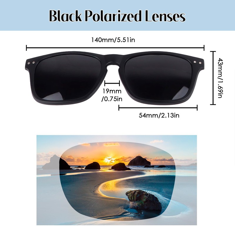Gafas De Sol Con Clip Magnético Con 5 Clips Intercambiables