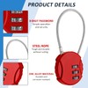 Litoexpe 6 Pcs Combination Lock, 3 Digit Outdoor Waterproof Padlock