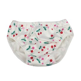 Leideur Baby Kids Swim Nappies Cover Swim Trunks Medium Height Swim Training Pants (24-36 Months, Cherries)