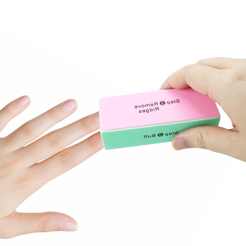 2Pcs 4-Sided Nail Buffer, Professional Nail Buffer Block, Manicure Sanding